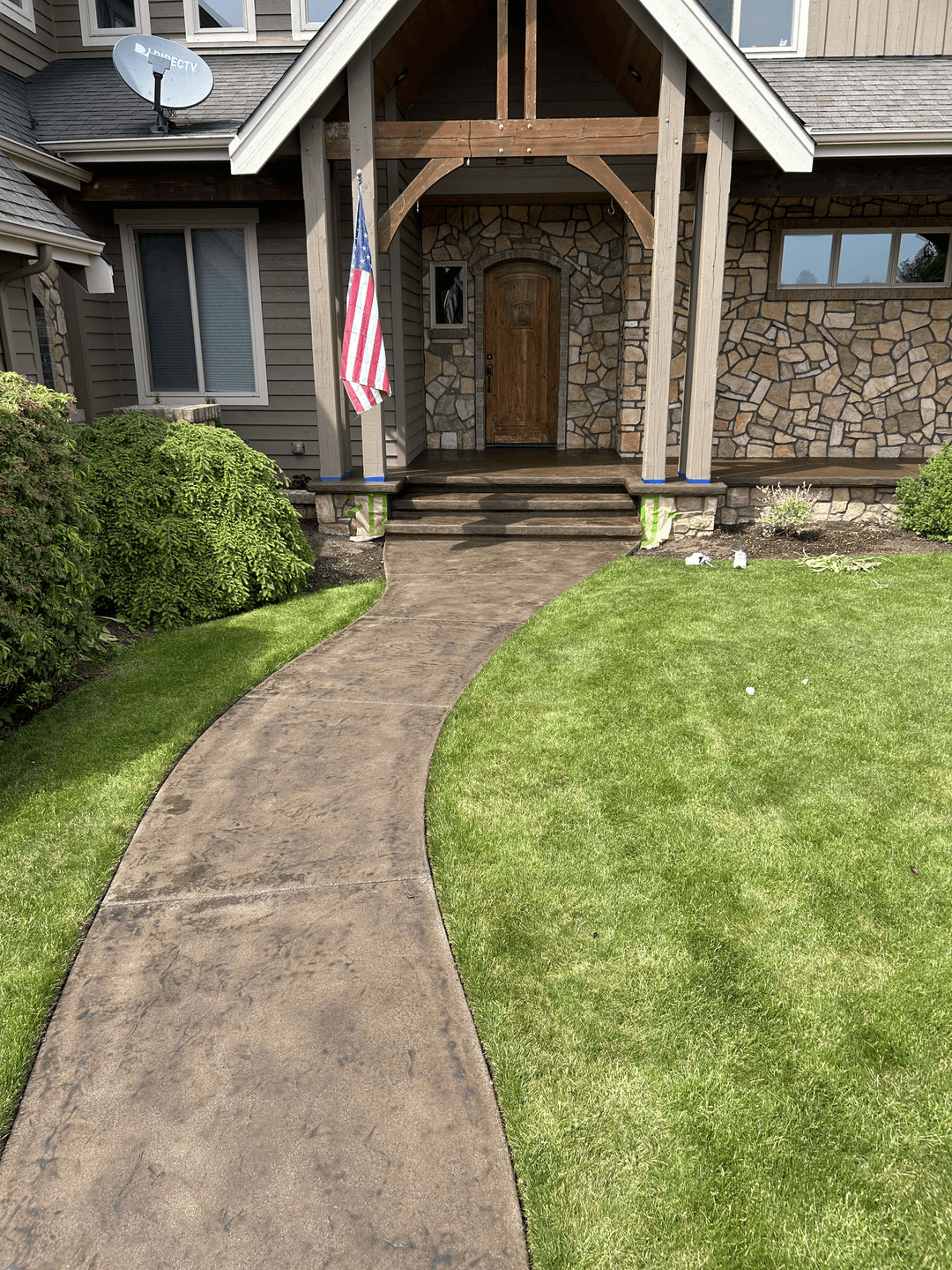 a polished concrete path