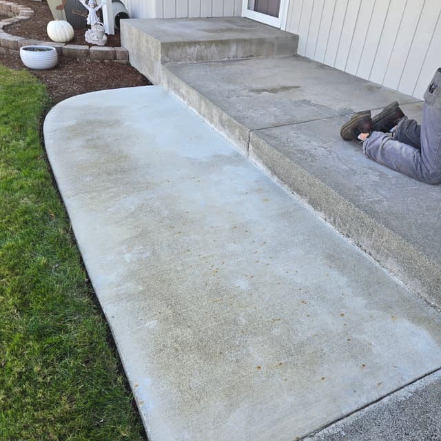 Matching concrete to existing path