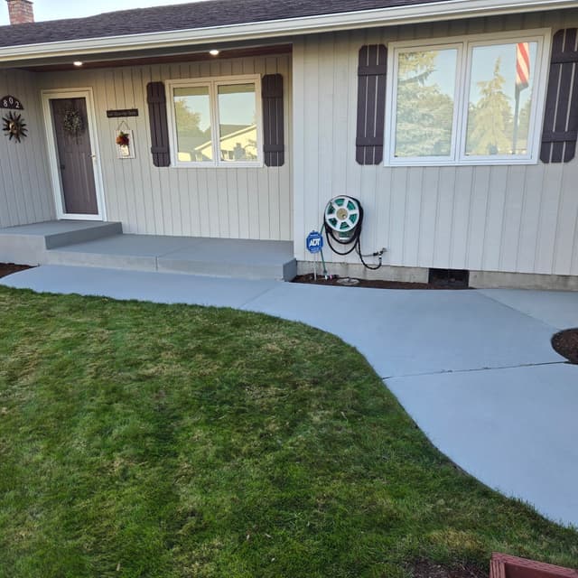 Matching concrete to existing path