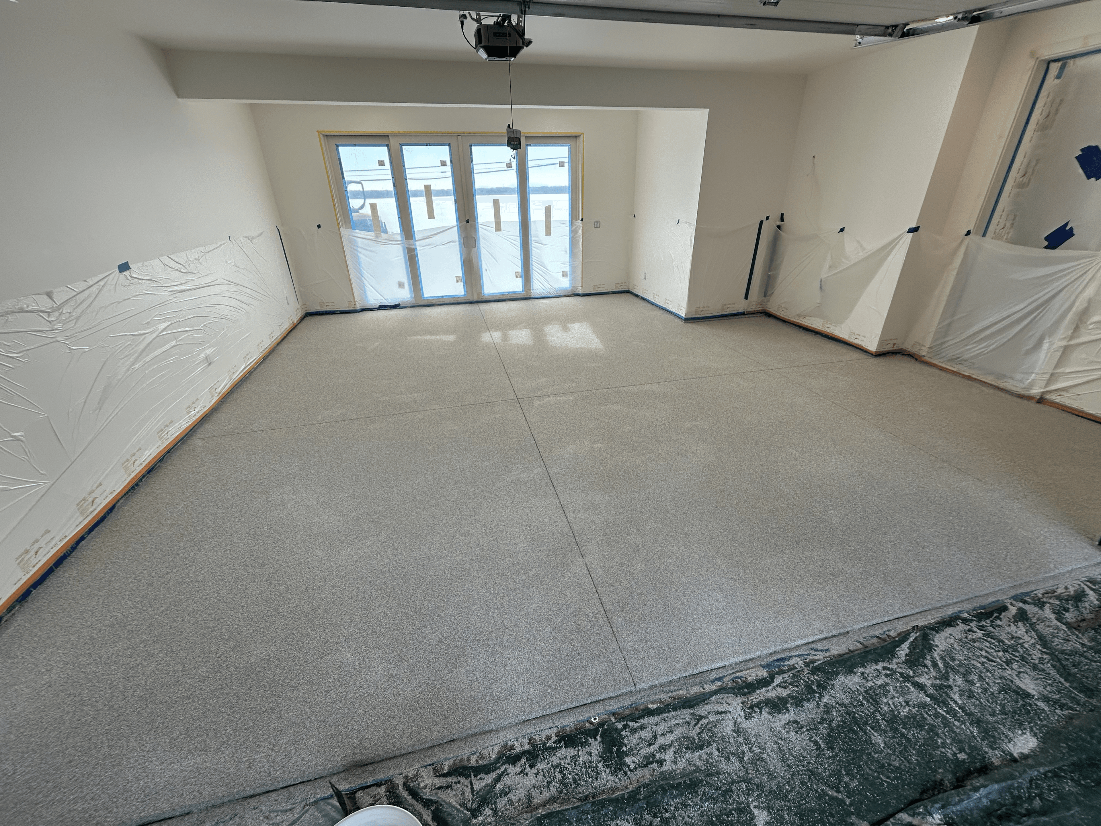 concrete floor with a coat of epoxy